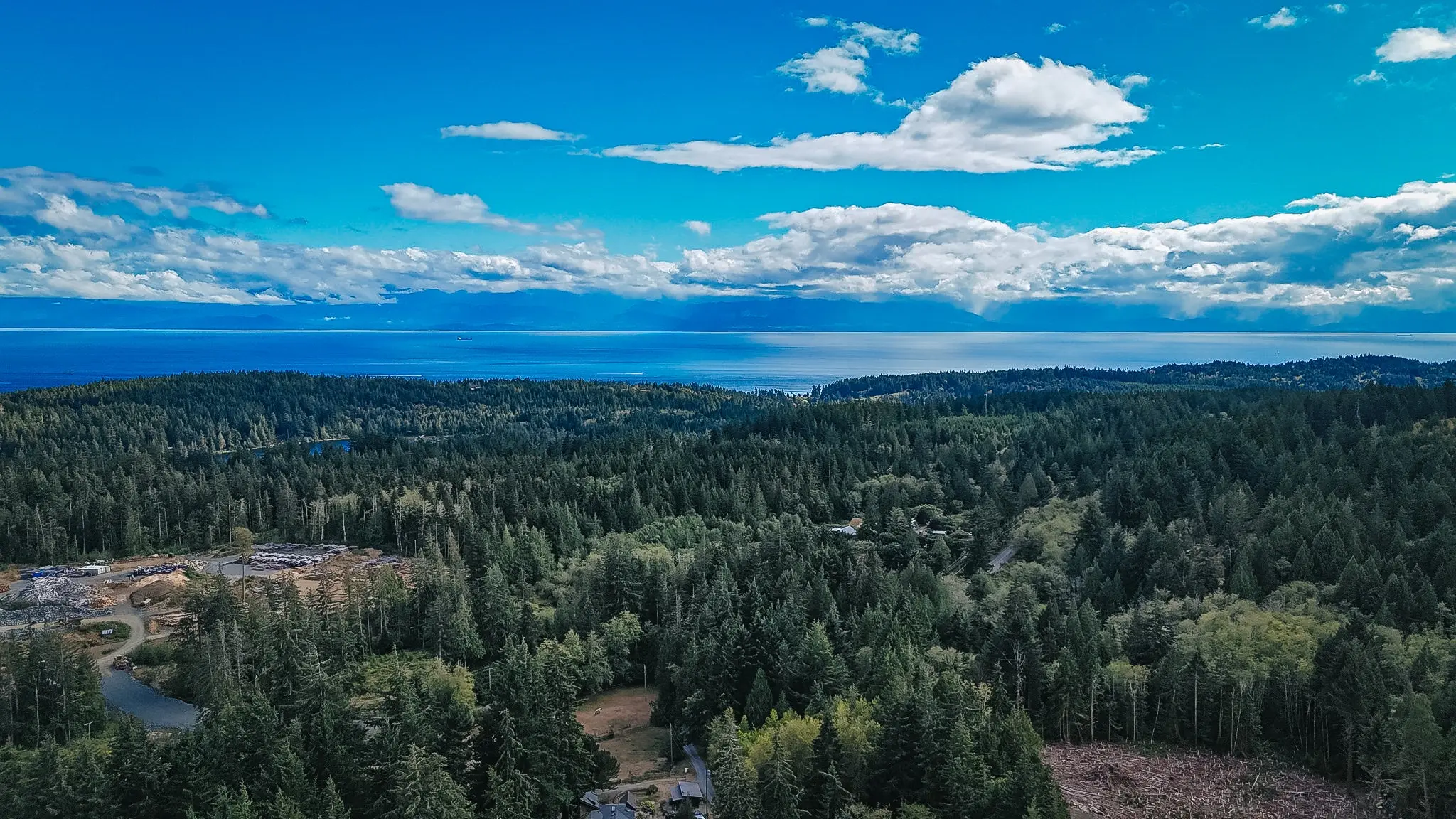 Forested acreage near Sooke looking out to the ocean